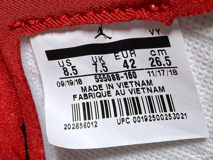 High Jordan OG 555088-160 Air Red 1 Retro Gym 